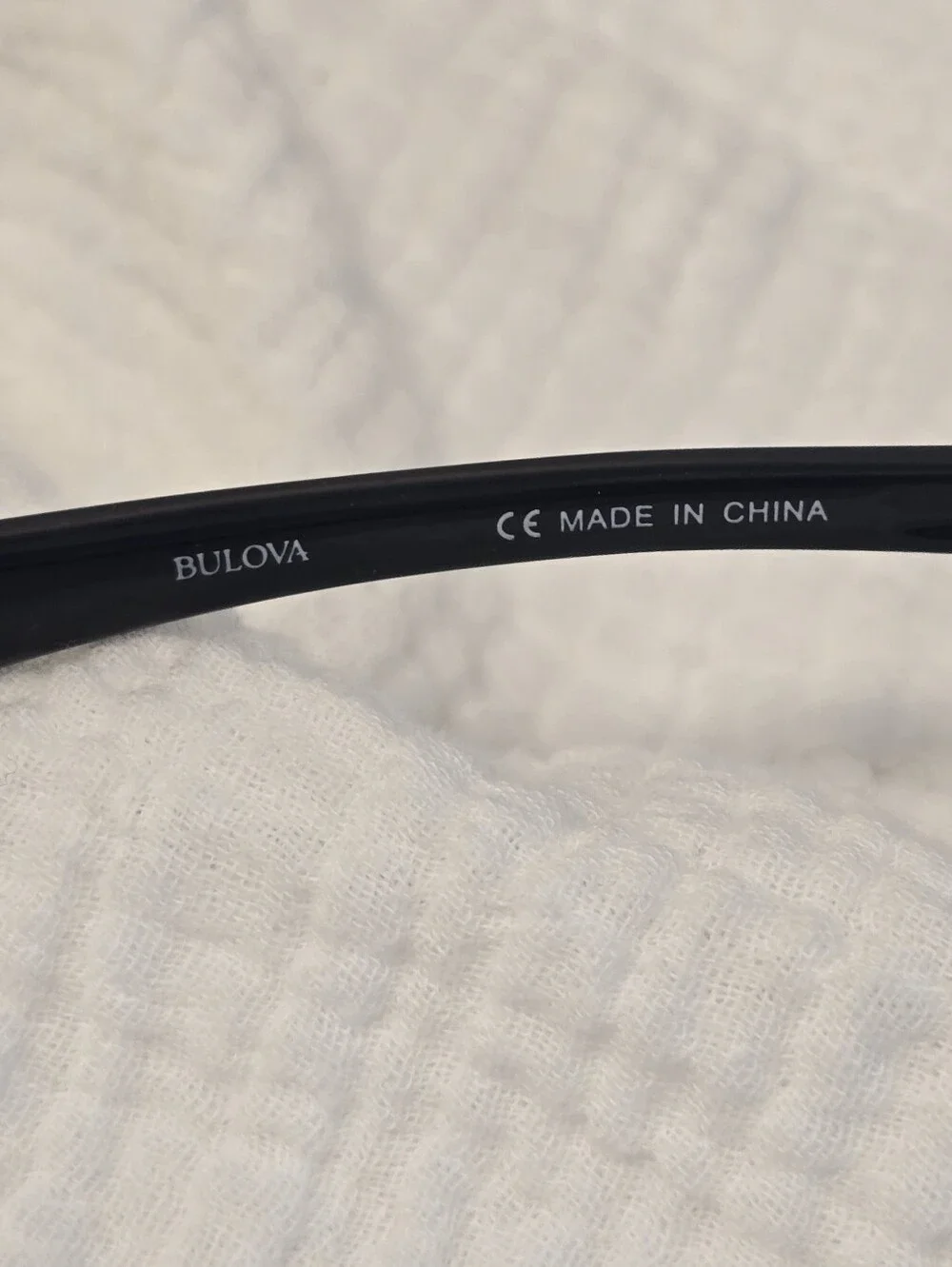 Bulova Coronado Wraparound Sunglasses Shiny Black 62-16-136 Unisex Vintage Style